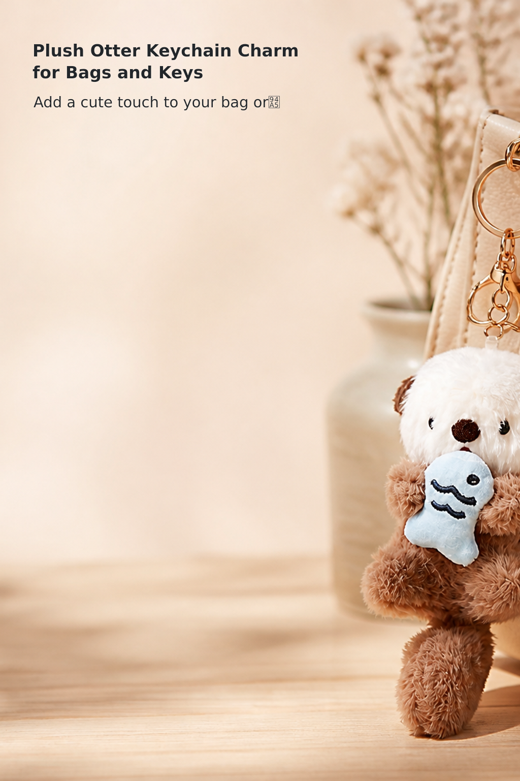 Plush Otter Keychain and Bag Charm