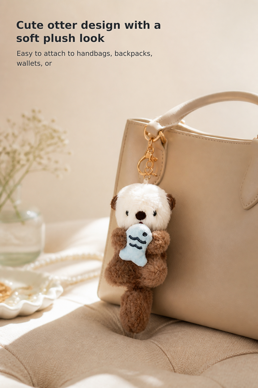 Plush Otter Keychain and Bag Charm