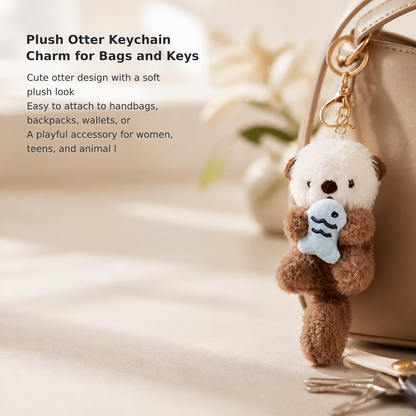 Plush Otter Keychain and Bag Charm