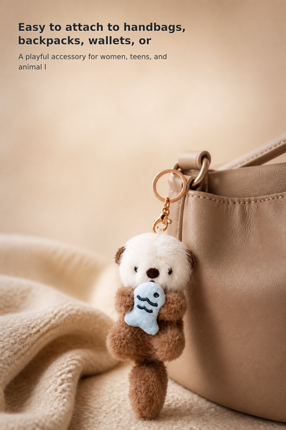 Plush Otter Keychain and Bag Charm